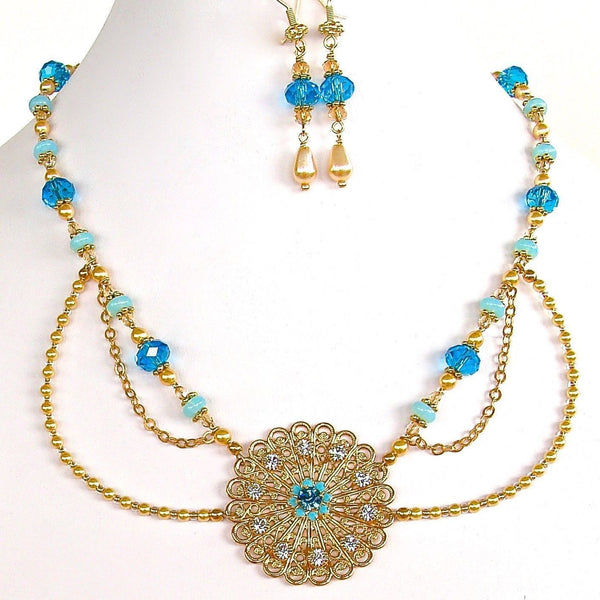 Swarovski pendant and earring set