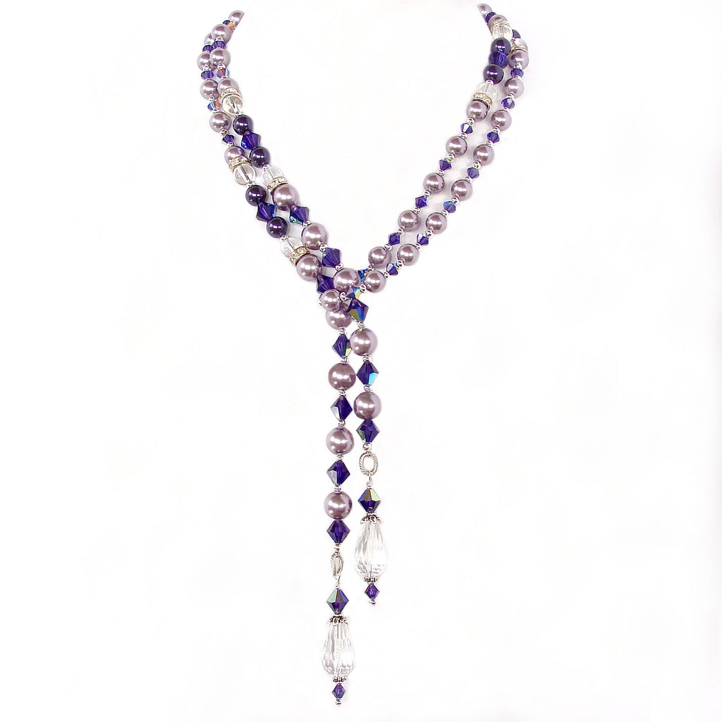 Swarovski crystal lariat necklace