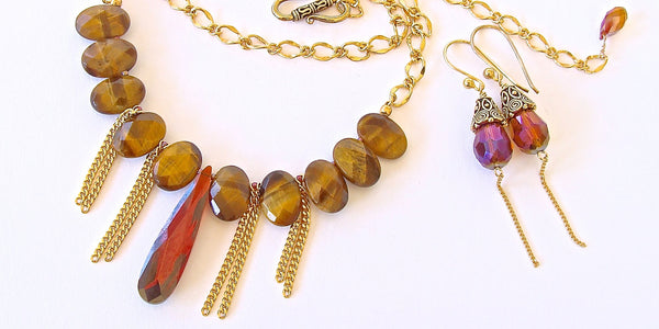 Tigers Eye Boho Choker
