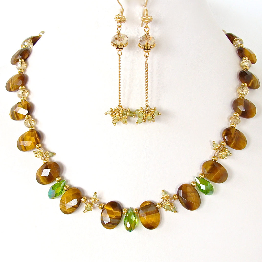 Tigers Eye Necklace Set