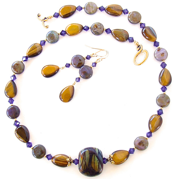 Tigers Eye Necklace Set
