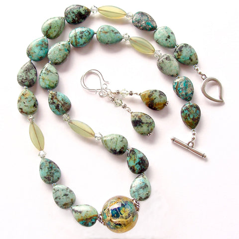 Turquoise jasper necklace