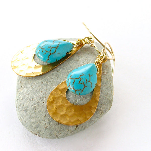 turquoise stone earrings