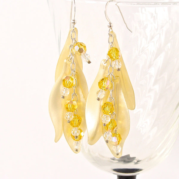 Buttercup "Whimsicals": Yellow Crystal Earrings