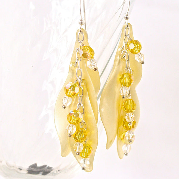 Buttercup "Whimsicals": Yellow Crystal Earrings
