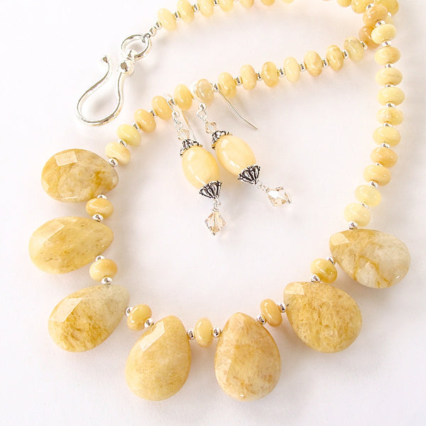 Yellow Statement Necklace Set