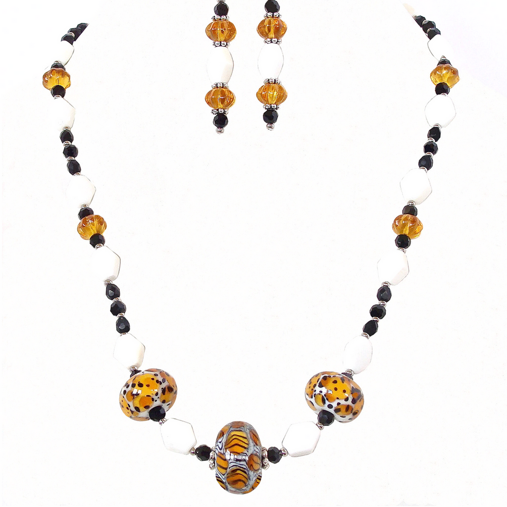 Yellow and Black Necklace