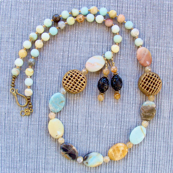 amazonite bead necklace