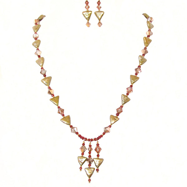 art deco style necklace set