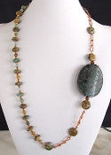 Azul: Agate Focal Bead Necklace