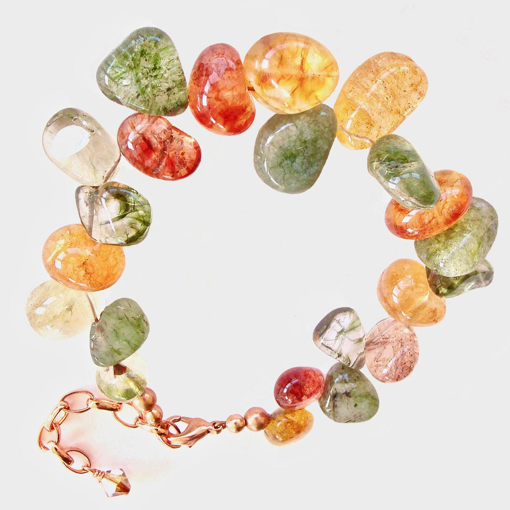 beaded bracelet in quartz