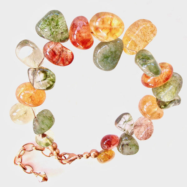 beaded bracelet in quartz