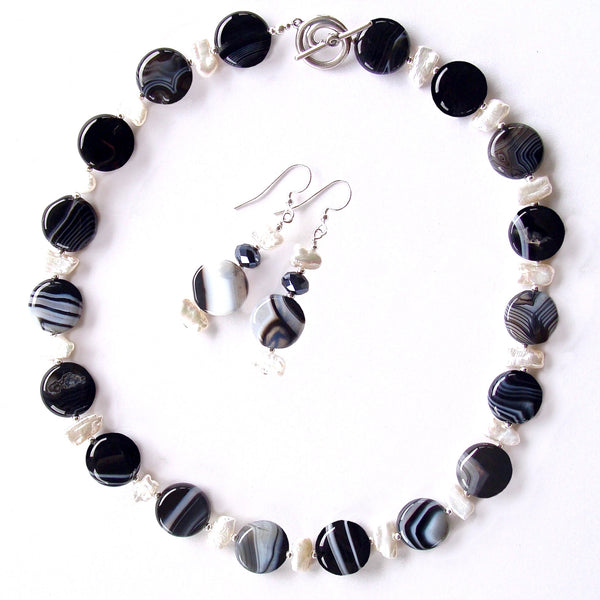 black agate necklace