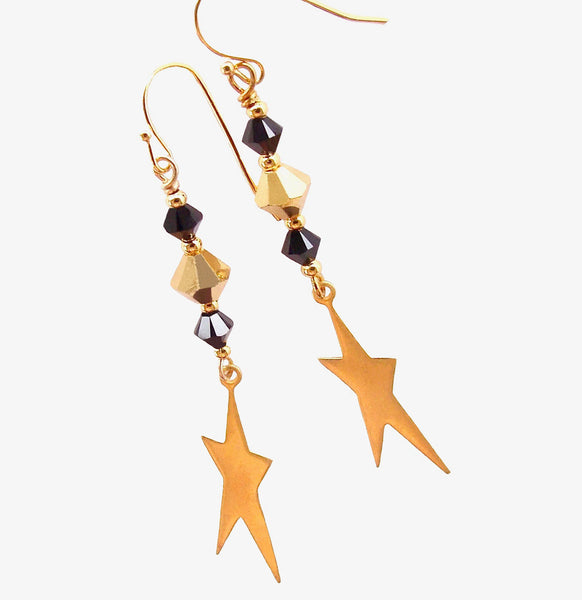 black and gold earrings