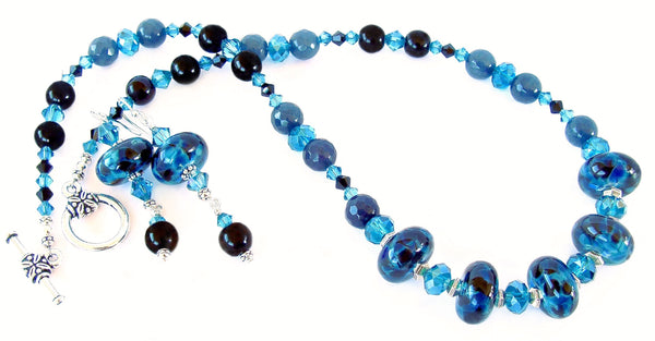 Astral: Teal and Black Necklace Set