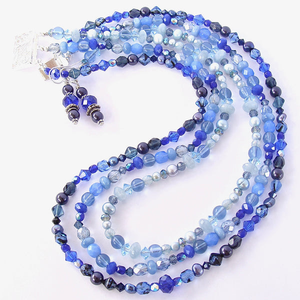 blue statement necklace