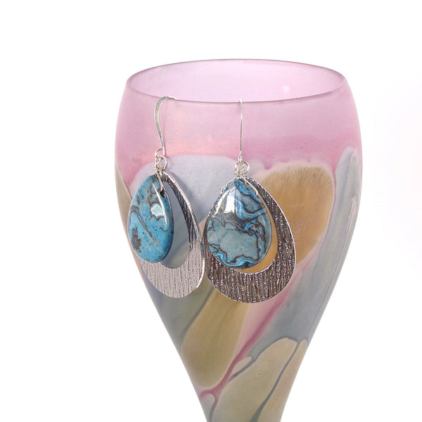 blue stone earrings