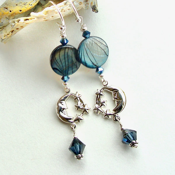 blue moon earrings