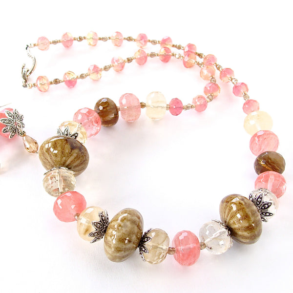 coral pink necklace