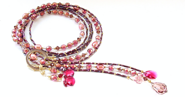 crystal lariat necklace