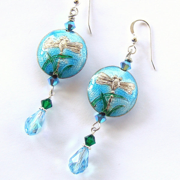 dragonfly drop earrings