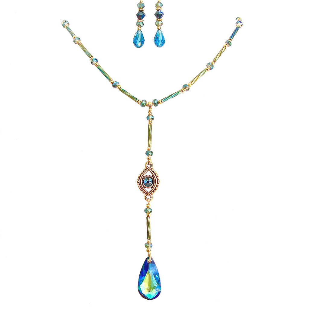 evil eye pendant necklace set
