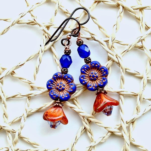 floral earrings