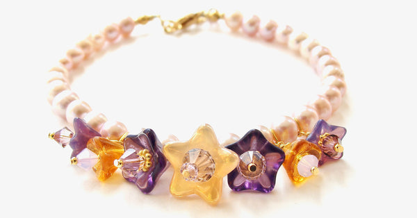 flower charm bracelet