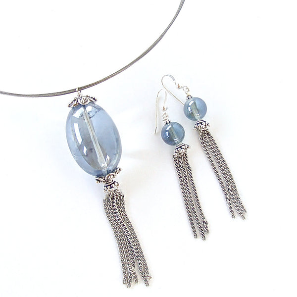 Luna: Tassel Collar Necklace Set