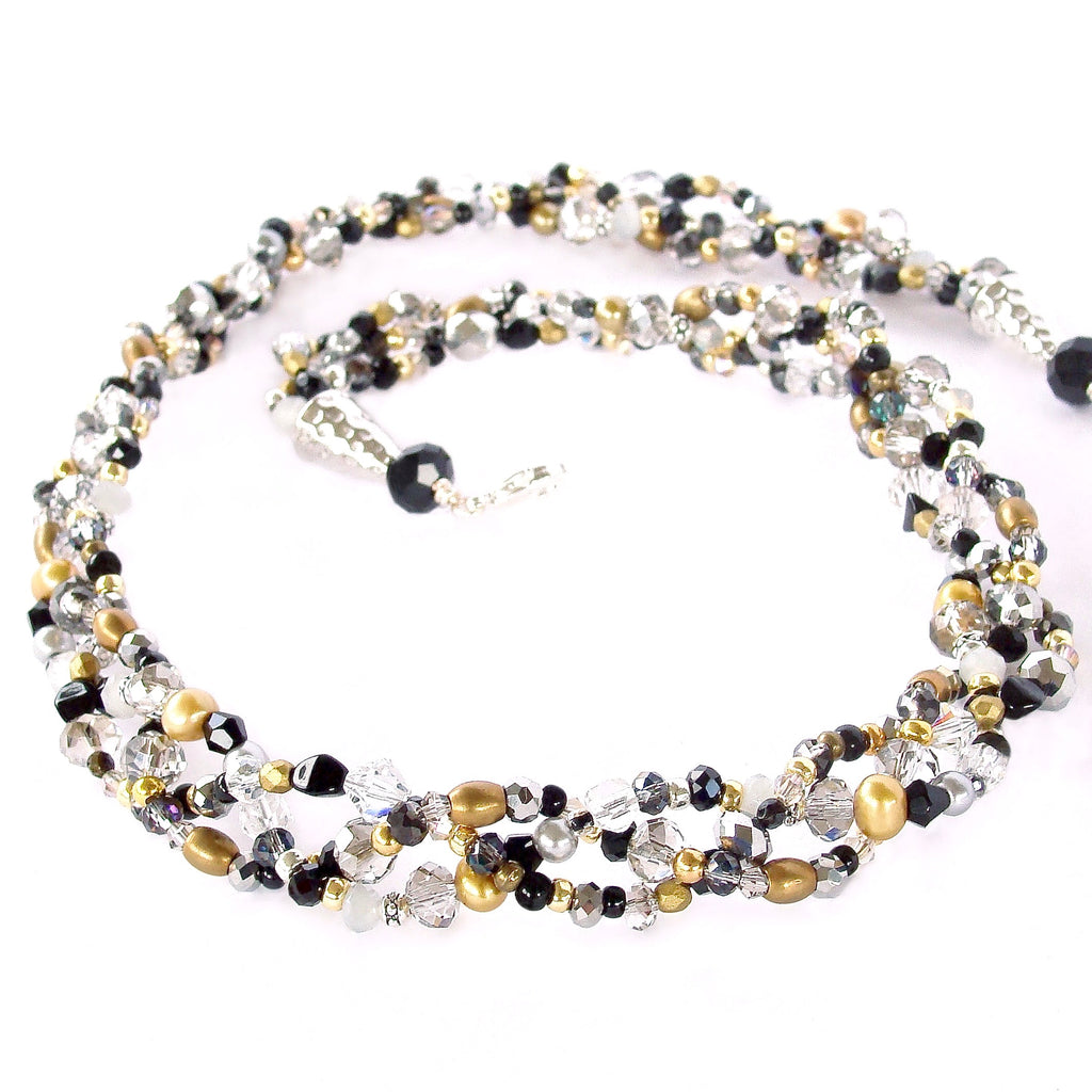 gold and silver necklace