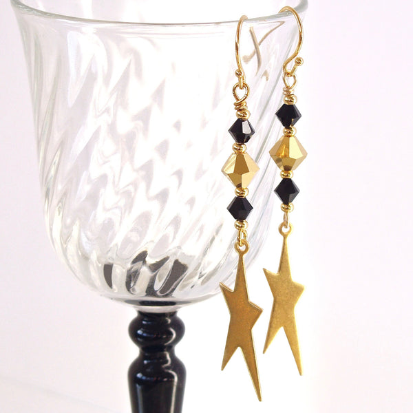 gold star earrings