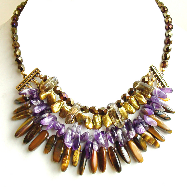 gold bib necklace