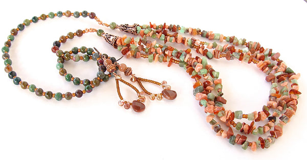 Green stone necklace