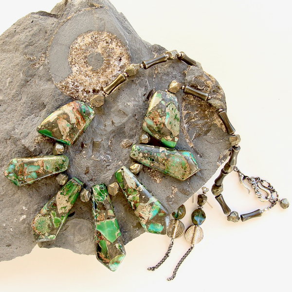 green stone necklace