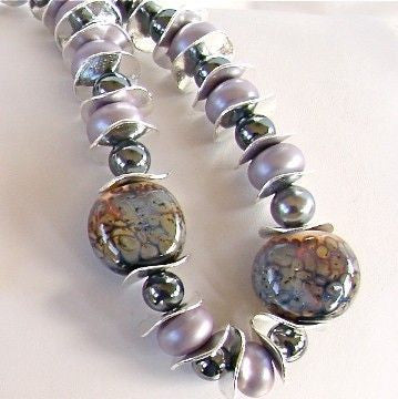 Medley: 18.5" Hand Blown Glass Bead Necklace Set