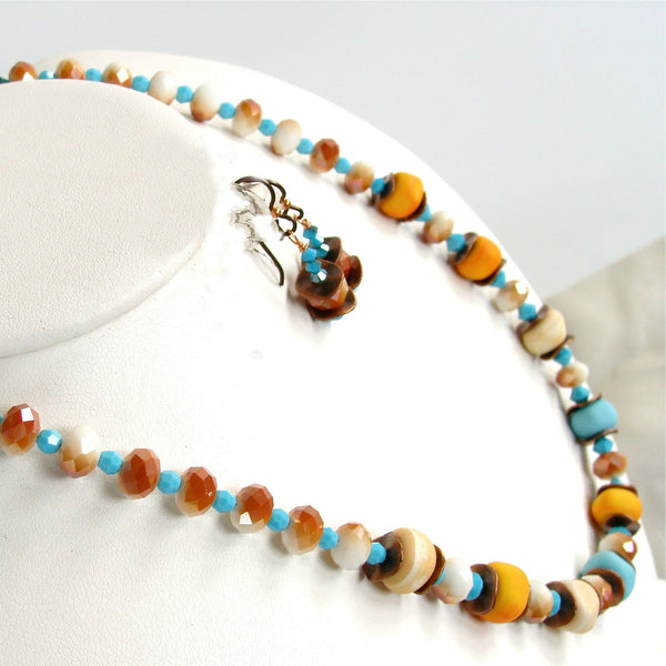 Afire: 19" Southwest Beaded Necklace Set