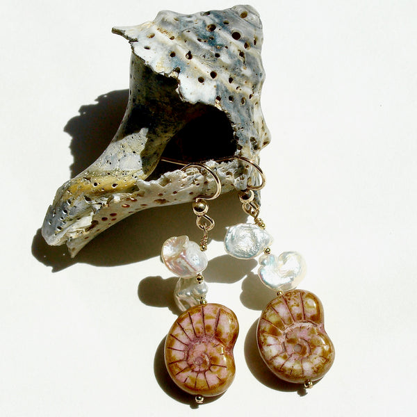 irregular pearl earrings