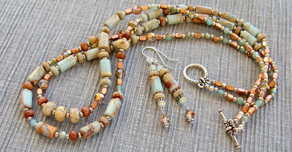 jasper stone necklace