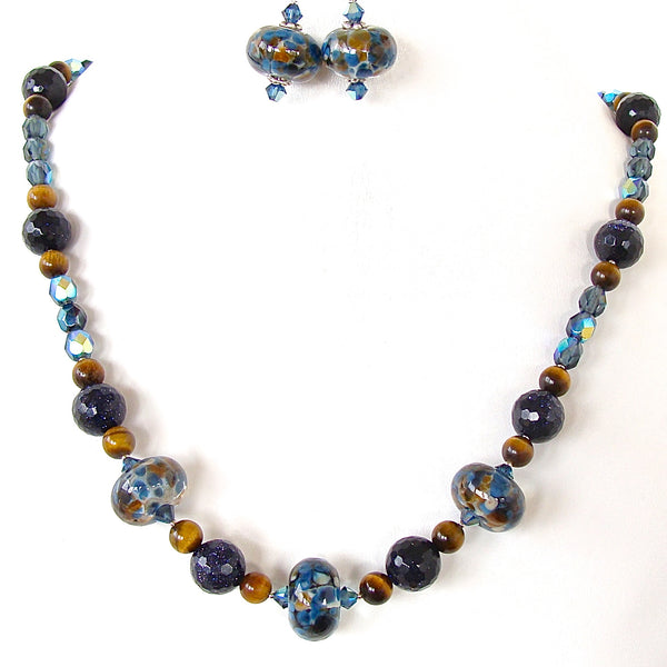 lampwork glass necklace 