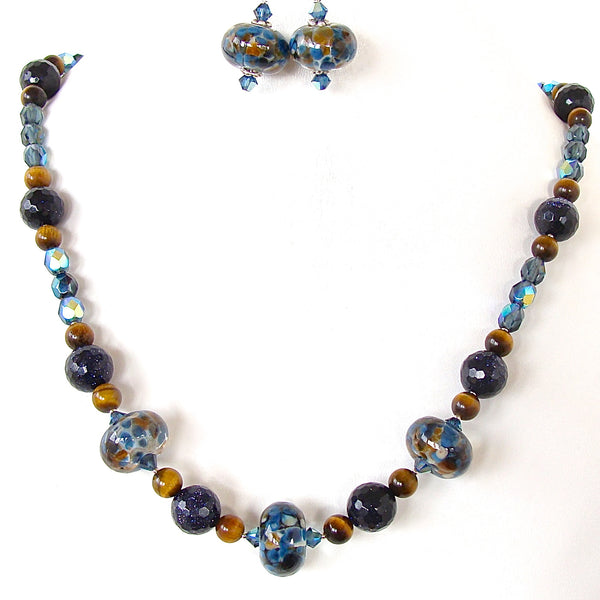 lampwork glass necklace