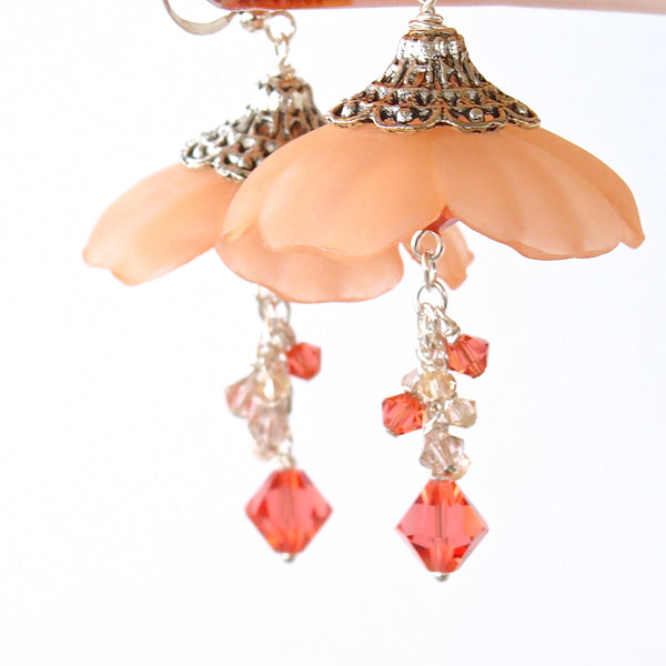 large flower earrings