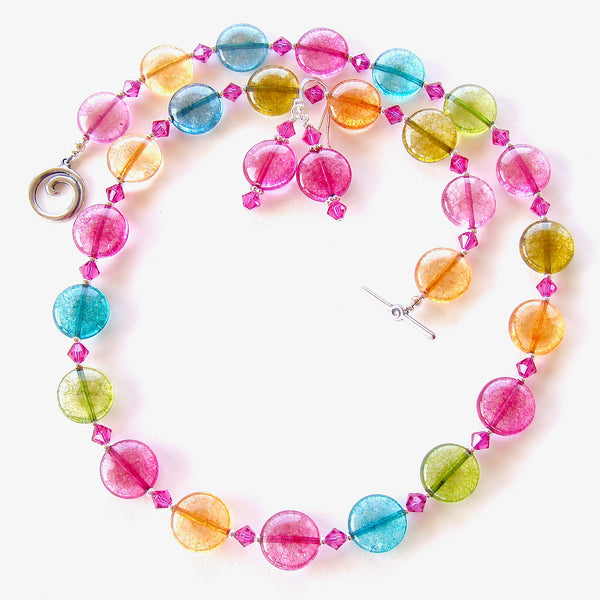multi color necklace set