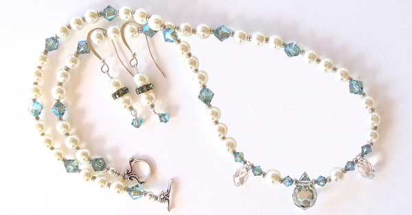 pearl and crystal necklace
