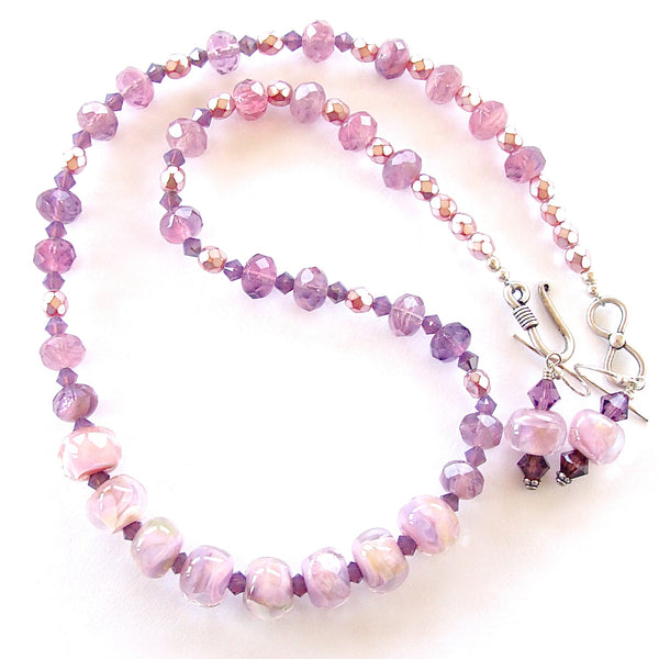 Cotton Candy: 18" Orchid Colored Jewelry Set