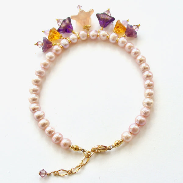 pink pearl bracelet