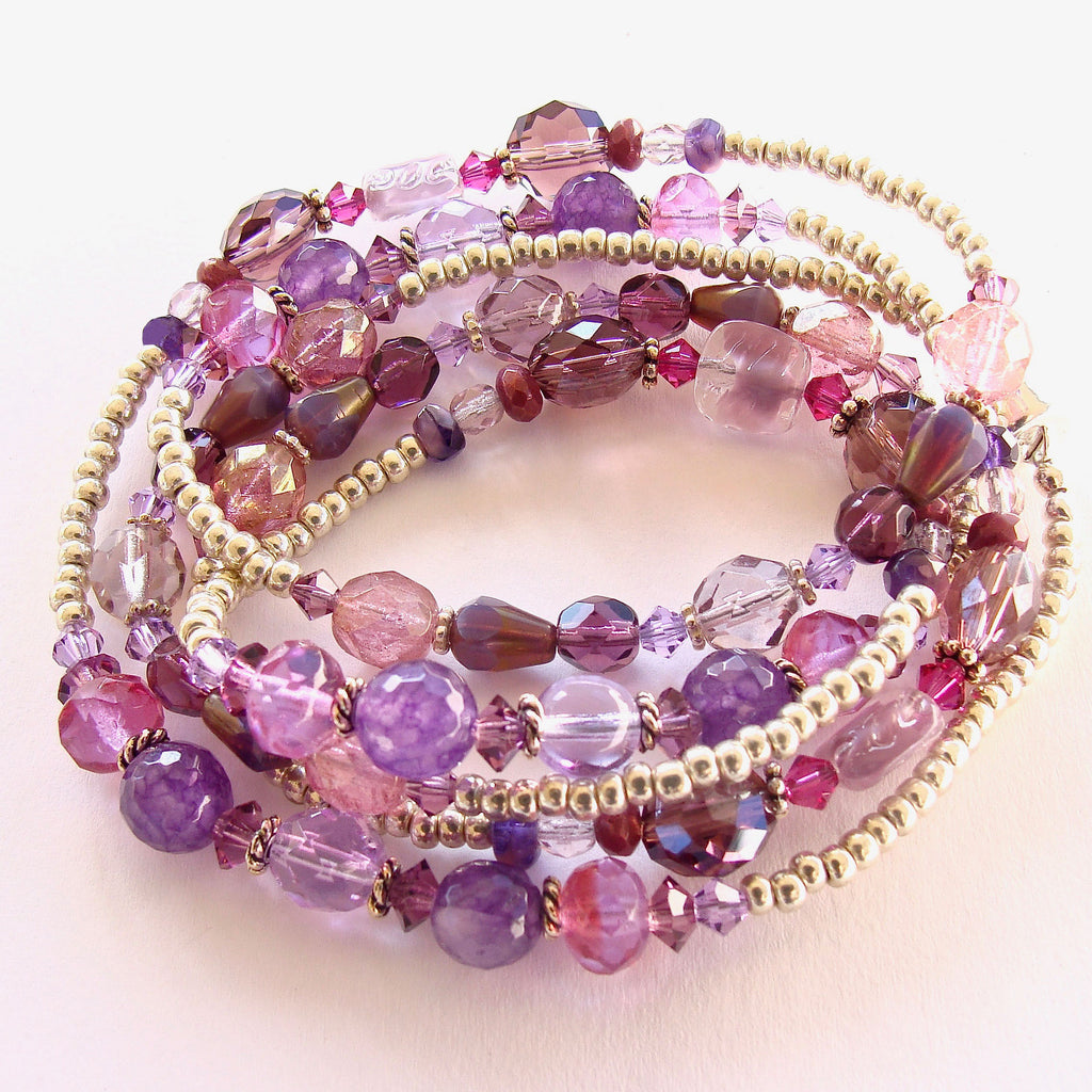 purple beaded bracelet