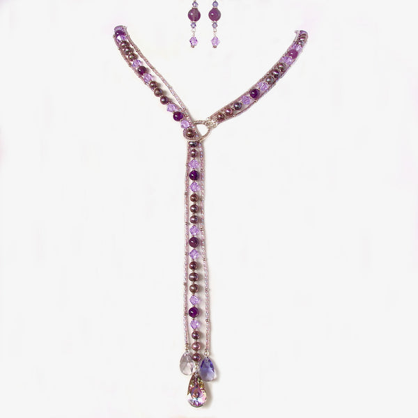 purple crystal necklace