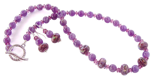 purple gemstone necklace