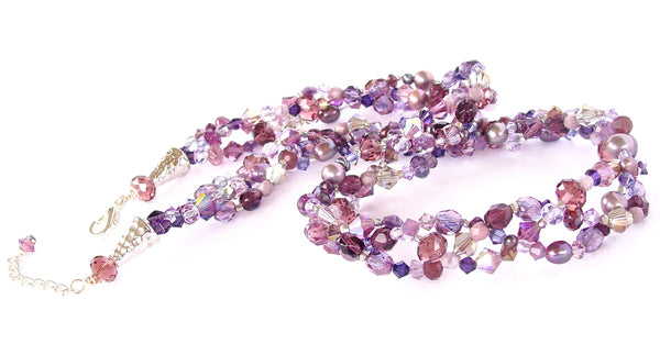 purple statement necklace