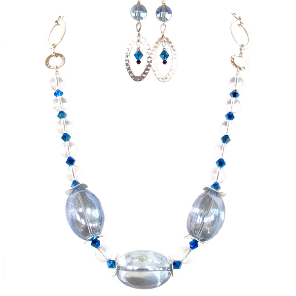 quartz necklace set